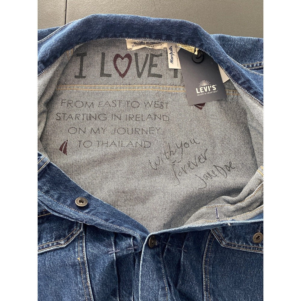 Levis Made & Crafted Denim Jacket Love Letter Type 11 Retro 80s E Oversized Sz S - Picture 7 of 7